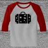 Raglan 3/4 Roundneck Shirt (Gray Body) Thumbnail