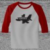 Raglan 3/4 Roundneck Shirt (Gray Body) Thumbnail