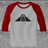 Raglan 3/4 Roundneck Shirt (Gray Body) Thumbnail