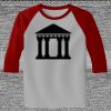 Raglan 3/4 Roundneck Shirt (Gray Body) Thumbnail