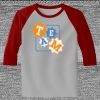 Raglan 3/4 Roundneck Shirt (Gray Body) Thumbnail