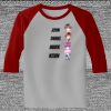 Raglan 3/4 Roundneck Shirt (Gray Body) Thumbnail