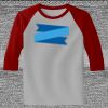 Raglan 3/4 Roundneck Shirt (Gray Body) Thumbnail