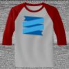 Raglan 3/4 Roundneck Shirt (Gray Body) Thumbnail