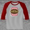 Raglan 3/4 Roundneck Shirt (Gray Body) Thumbnail