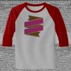 Raglan 3/4 Roundneck Shirt (Gray Body) Thumbnail