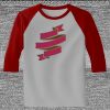 Raglan 3/4 Roundneck Shirt (Gray Body) Thumbnail