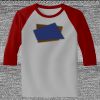 Raglan 3/4 Roundneck Shirt (Gray Body) Thumbnail