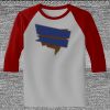 Raglan 3/4 Roundneck Shirt (Gray Body) Thumbnail