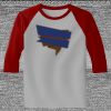 Raglan 3/4 Roundneck Shirt (Gray Body) Thumbnail