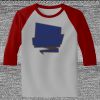 Raglan 3/4 Roundneck Shirt (Gray Body) Thumbnail
