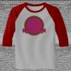 Raglan 3/4 Roundneck Shirt (Gray Body) Thumbnail