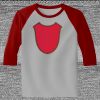 Raglan 3/4 Roundneck Shirt (Gray Body) Thumbnail