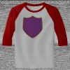 Raglan 3/4 Roundneck Shirt (Gray Body) Thumbnail