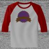 Raglan 3/4 Roundneck Shirt (Gray Body) Thumbnail