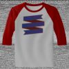 Raglan 3/4 Roundneck Shirt (Gray Body) Thumbnail