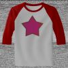 Raglan 3/4 Roundneck Shirt (Gray Body) Thumbnail