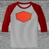 Raglan 3/4 Roundneck Shirt (Gray Body) Thumbnail
