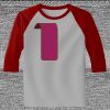Raglan 3/4 Roundneck Shirt (Gray Body) Thumbnail
