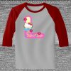 Raglan 3/4 Roundneck Shirt (Gray Body) Thumbnail