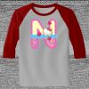 Raglan 3/4 Roundneck Shirt (Gray Body) Thumbnail