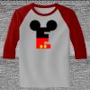 Raglan 3/4 Roundneck Shirt (Gray Body) Thumbnail