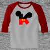 Raglan 3/4 Roundneck Shirt (Gray Body) Thumbnail