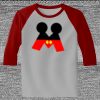 Raglan 3/4 Roundneck Shirt (Gray Body) Thumbnail