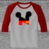 Raglan 3/4 Roundneck Shirt (Gray Body) Thumbnail