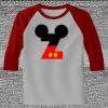 Raglan 3/4 Roundneck Shirt (Gray Body) Thumbnail