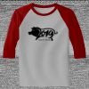 Raglan 3/4 Roundneck Shirt (Gray Body) Thumbnail