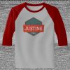 Raglan 3/4 Roundneck Shirt (Gray Body) Thumbnail