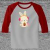 Raglan 3/4 Roundneck Shirt (Gray Body) Thumbnail