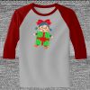 Raglan 3/4 Roundneck Shirt (Gray Body) Thumbnail