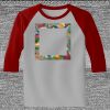 Raglan 3/4 Roundneck Shirt (Gray Body) Thumbnail