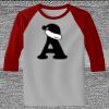 Raglan 3/4 Roundneck Shirt (Gray Body) Thumbnail