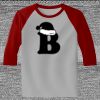 Raglan 3/4 Roundneck Shirt (Gray Body) Thumbnail