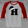 Raglan 3/4 Roundneck Shirt (Gray Body) Thumbnail