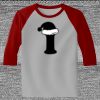 Raglan 3/4 Roundneck Shirt (Gray Body) Thumbnail
