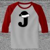 Raglan 3/4 Roundneck Shirt (Gray Body) Thumbnail