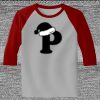 Raglan 3/4 Roundneck Shirt (Gray Body) Thumbnail
