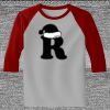 Raglan 3/4 Roundneck Shirt (Gray Body) Thumbnail