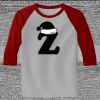 Raglan 3/4 Roundneck Shirt (Gray Body) Thumbnail