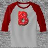 Raglan 3/4 Roundneck Shirt (Gray Body) Thumbnail