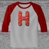 Raglan 3/4 Roundneck Shirt (Gray Body) Thumbnail