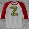 Raglan 3/4 Roundneck Shirt (Gray Body) Thumbnail
