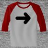 Raglan 3/4 Roundneck Shirt (Gray Body) Thumbnail