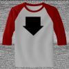 Raglan 3/4 Roundneck Shirt (Gray Body) Thumbnail
