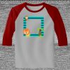 Raglan 3/4 Roundneck Shirt (Gray Body) Thumbnail