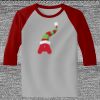 Raglan 3/4 Roundneck Shirt (Gray Body) Thumbnail